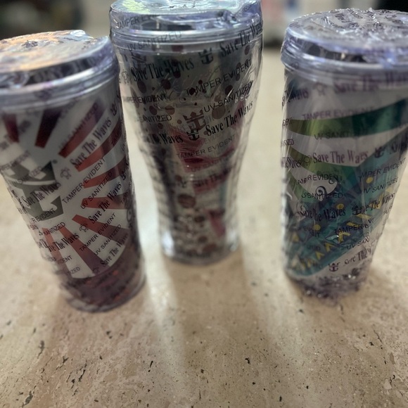Royal Caribbean Other - NEW SEALED Royal Caribbean Save The Waves Coca Cola Tumblers Lot Of 3
